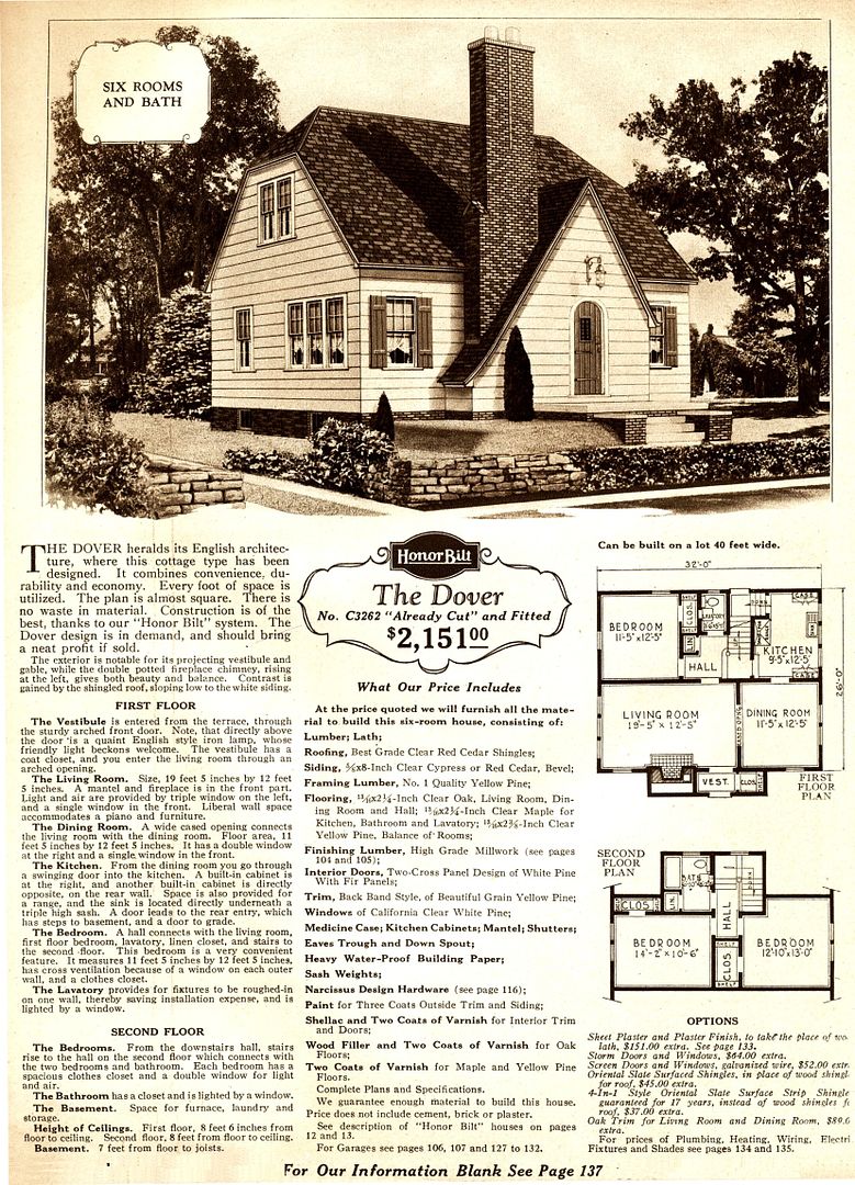 The Sears Dover was an immensely popular house and easy to identify, thanks to its many unique features (1928).