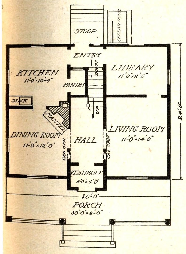 The floorplan shows a vestibule, which is certainly an eye-catching feature.