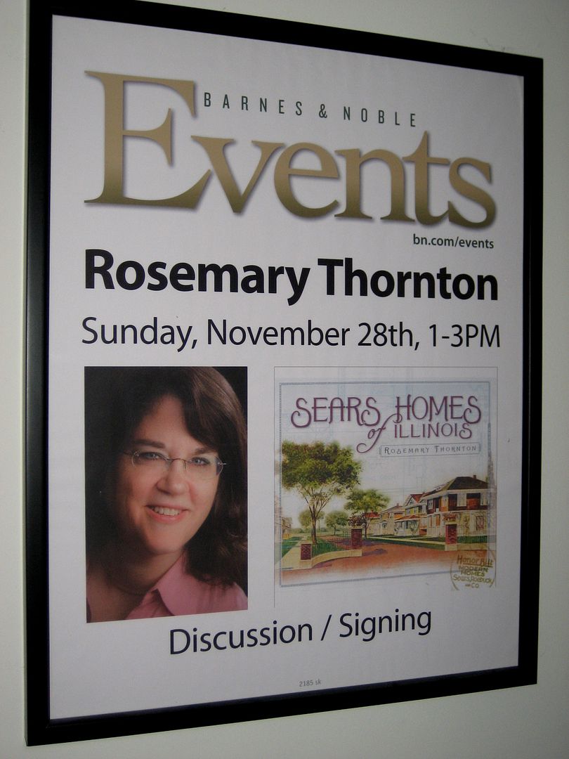 In November 2010, my last book (The Sears Homes of Illinois) was published, and I did a book tour throughout Illinois. 
