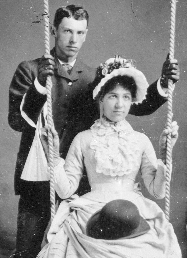 Wilbur and Anna about the time of their engagement (late 1880s).