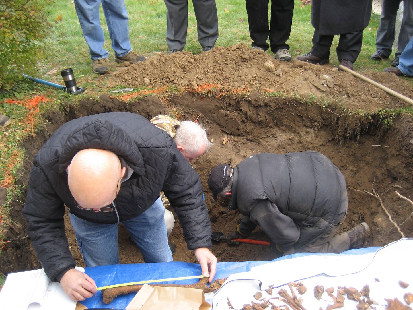 Turns out, we didnt need those ladders and buckets and ropes to excavate the grave. It was knee-deep in places. 