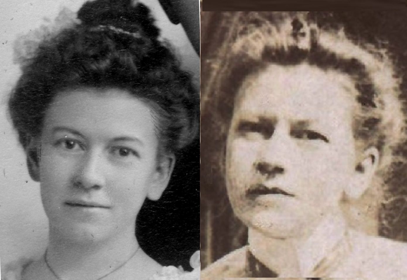 Addie in 1895, and in 1901. Life with Enoch was very, very hard. 