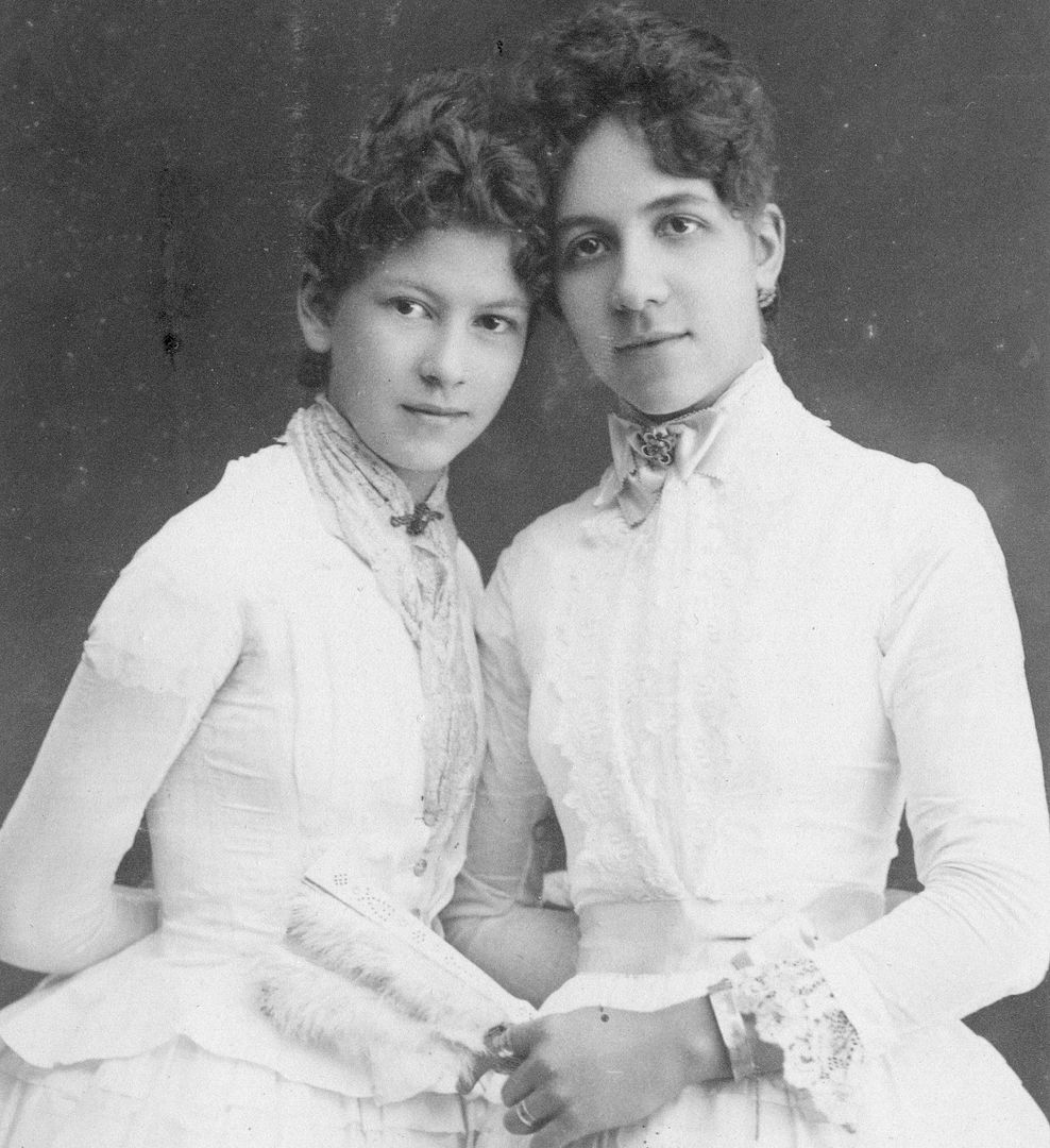 Addie and her sister, Annie (my great-grandmother). This was taken in 1887, so Addie was 15 years old here. 