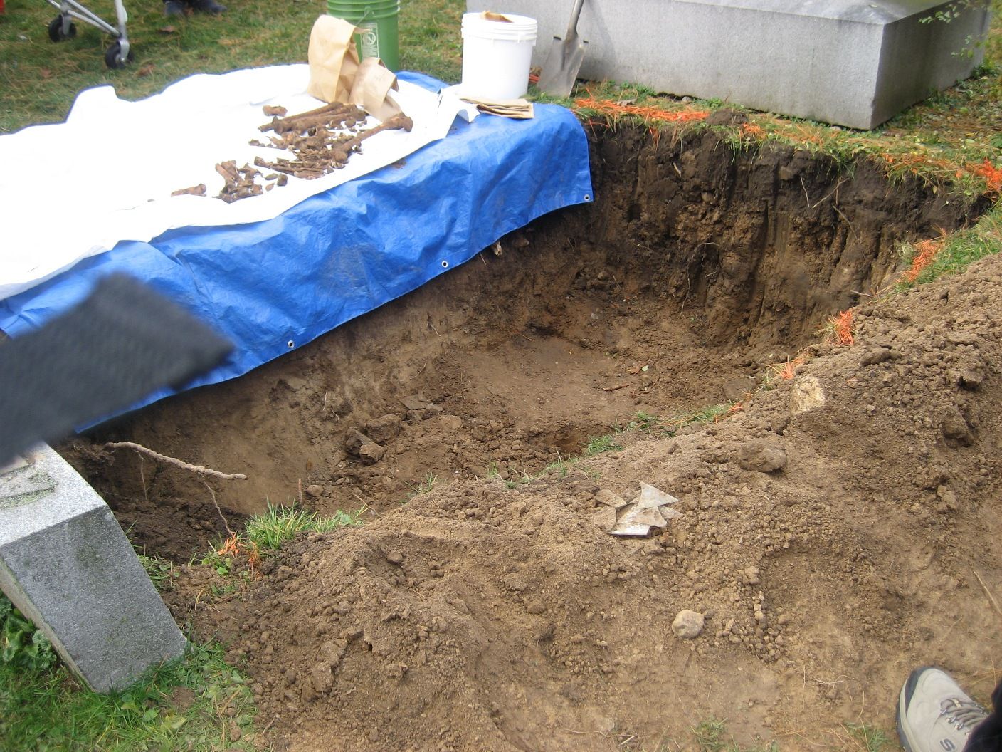 Her skeletal remains were found in a shallow grave. 