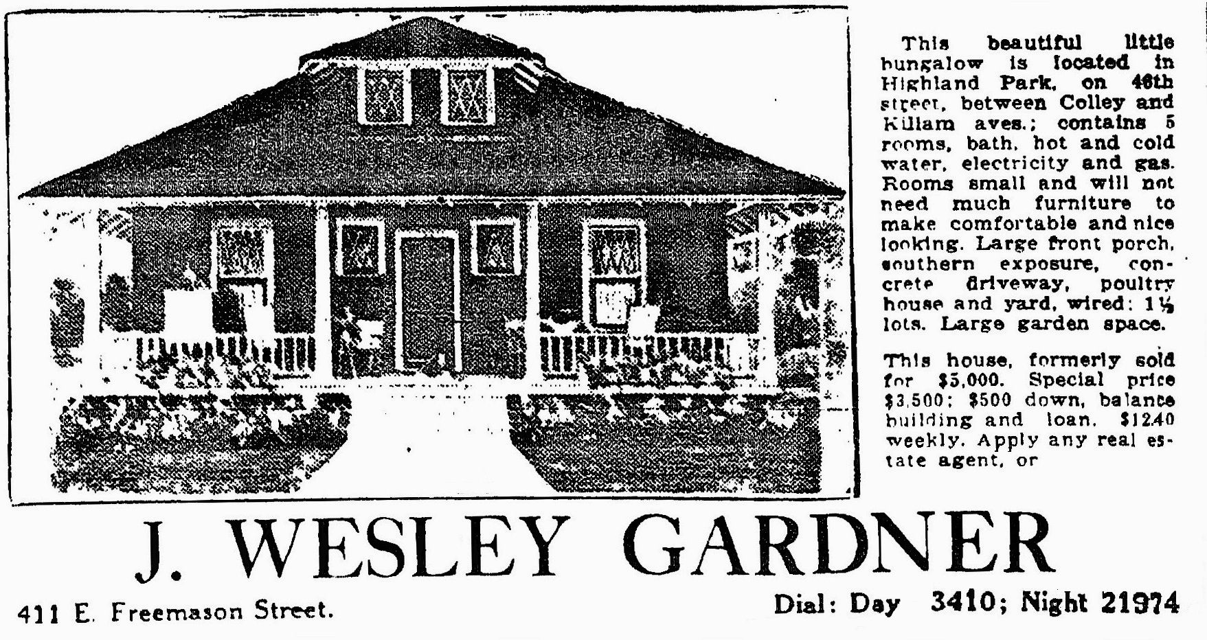 In 1923, this ad appeared in the Ledger Dispatch (Norfolk).