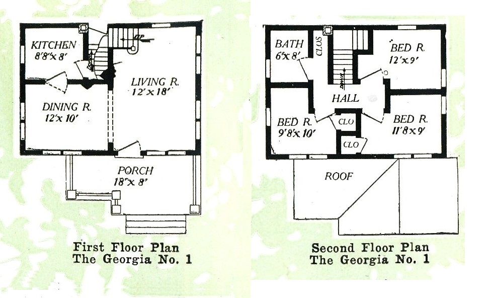 Aladdin Georgia was offered in two sizes, with two floorplans.