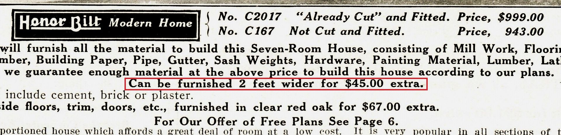 In 1916, you could supersize your Sears Maytown by getting two extra feet added to its width. By 1921, the 