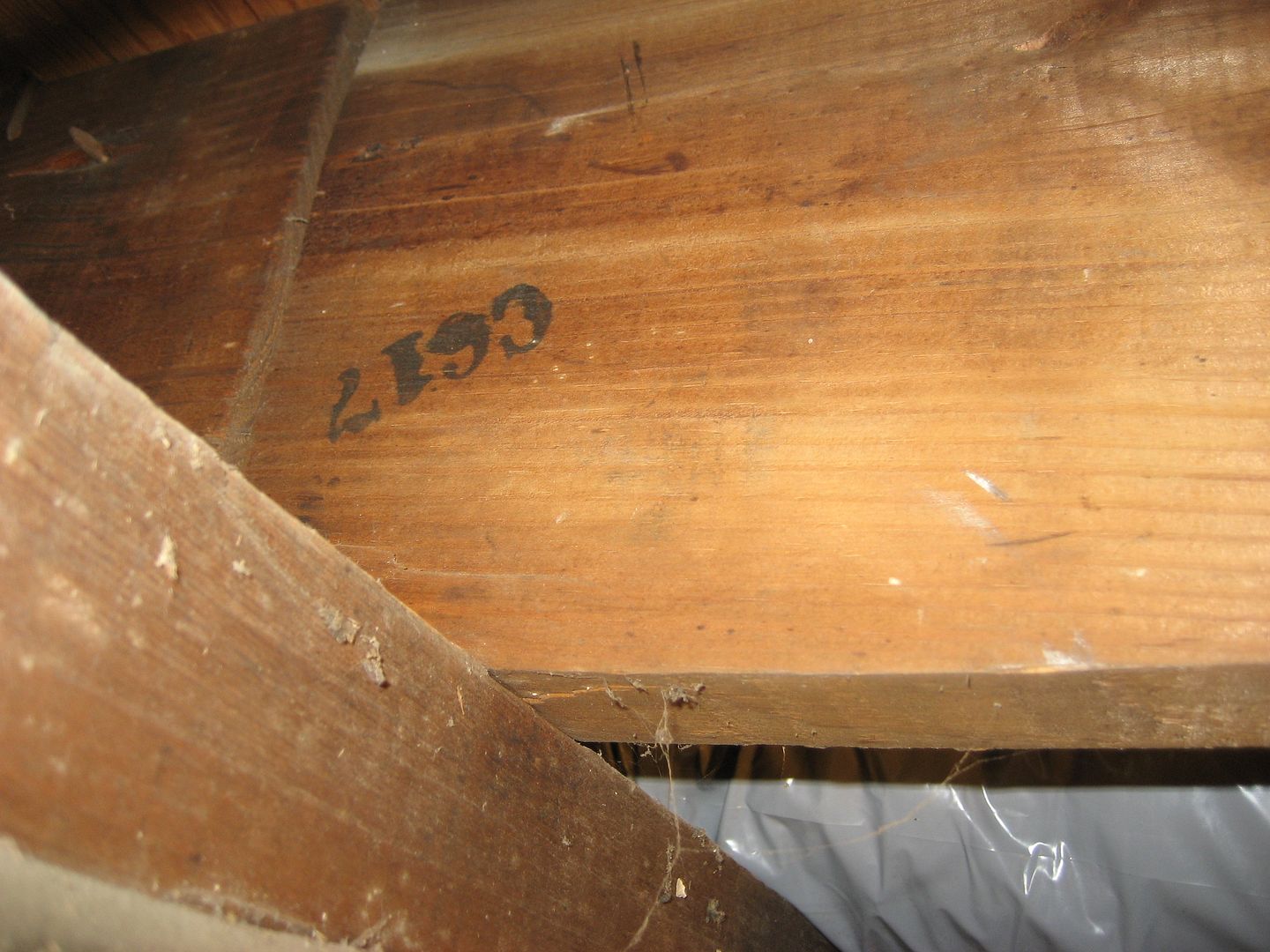 Framing members were marked (as shown) to help facilitate construction.