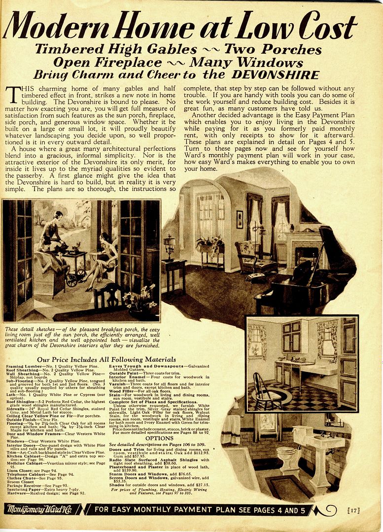 In the 1931 catalog, the Devonshire got a two-page spread!