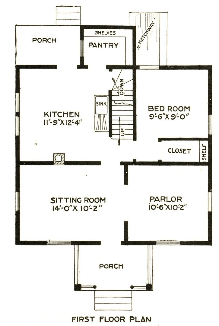 Floorplan, first floor. 