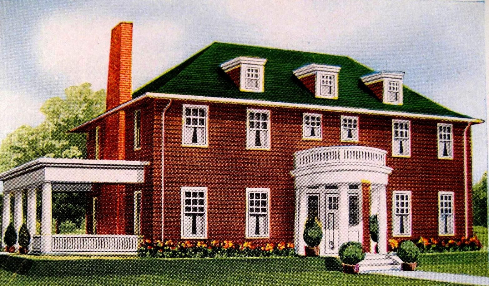 As mentioned, in addition to Sears, there as also a mail-order company called Aladdin. This is an Aladdin Colonial, which was Aladdins biggest and fanciest house.