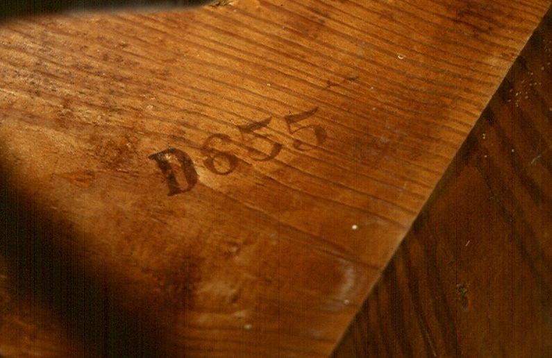 When youre trying to identify Sears Homes, you should look for this mark on the lumber. 