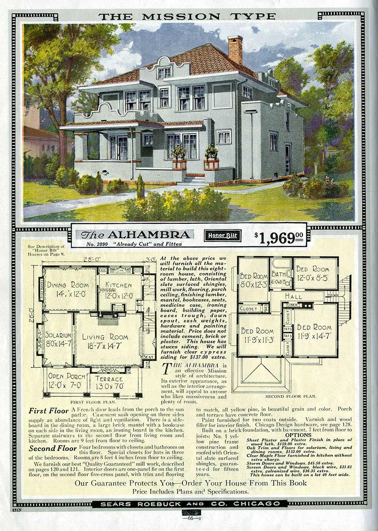 Sears Alhambra as seen in the 1921 Sears Modern Homes catalog.