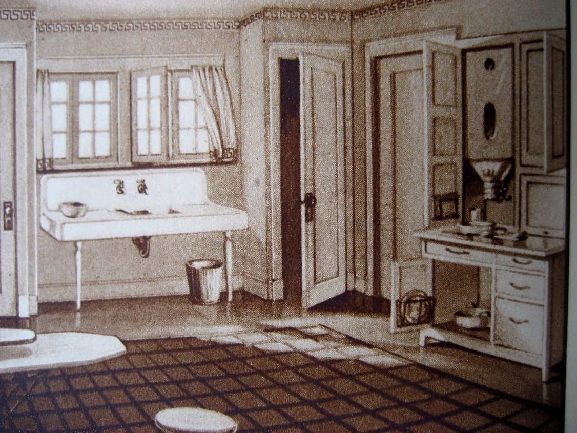 The Alhambras kitchen, as seen in the 1921 Sears Modern Homes catalog.