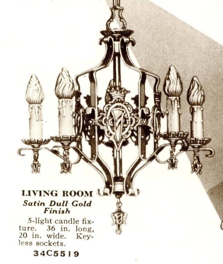 But the best is this photo of an original Sears chandelier. Be still my heart! What a beauty!