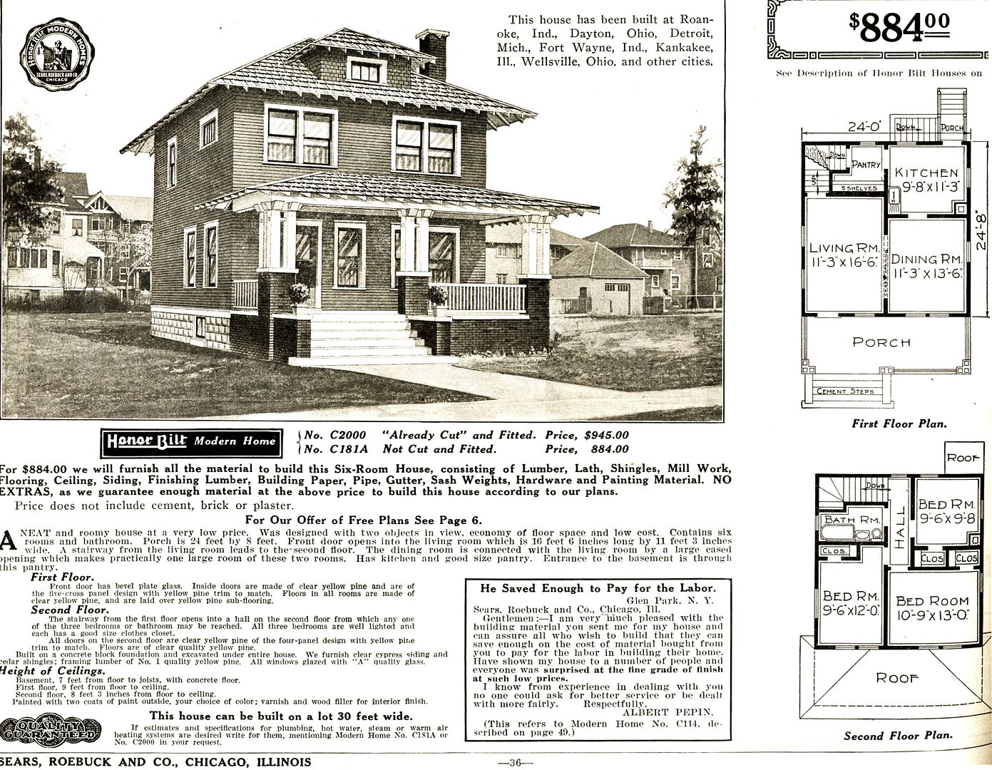 The Sears Gladstone was actually a very popular house (1916 catalog). 