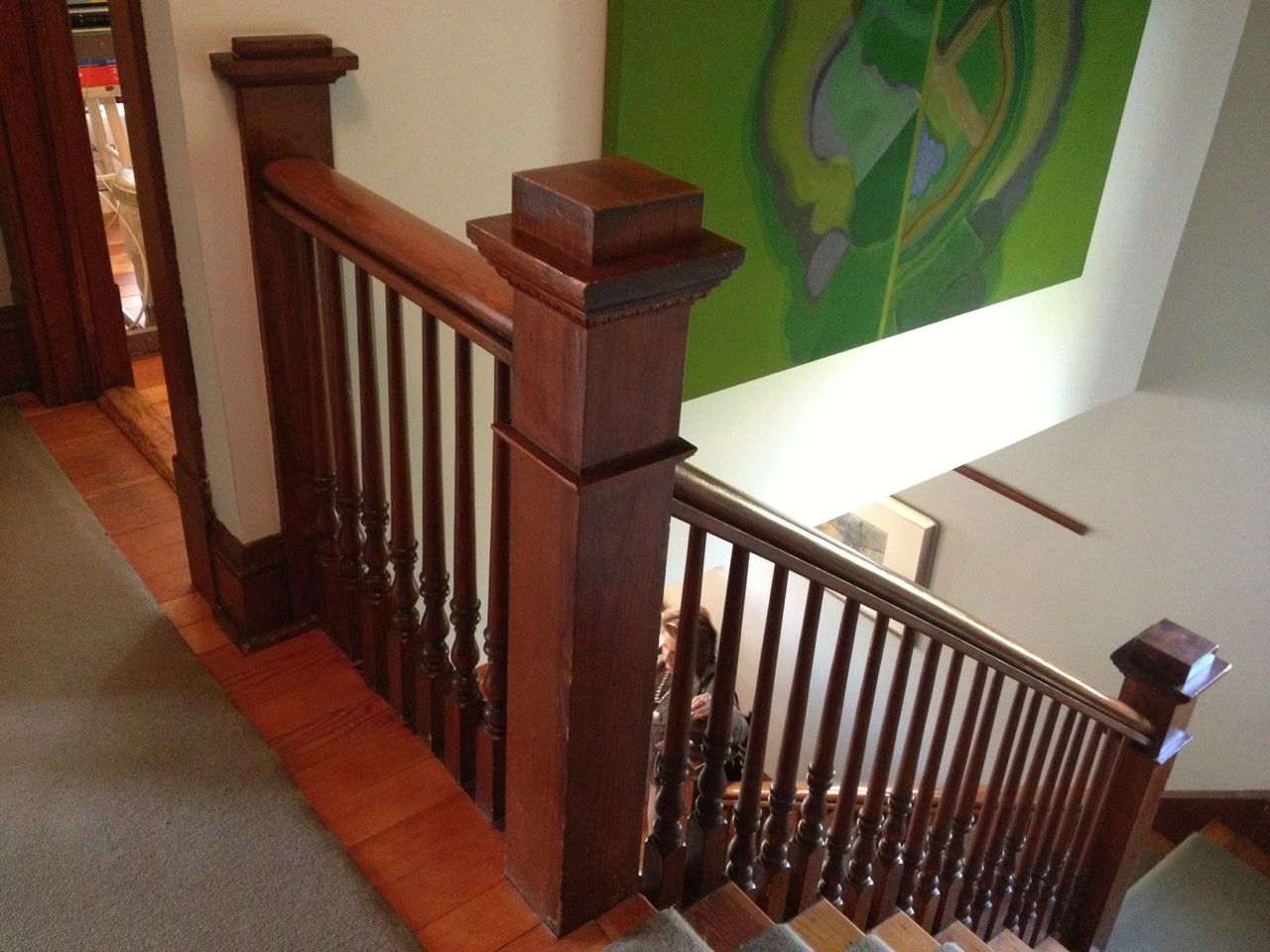 The newel posts inside are even prettier!