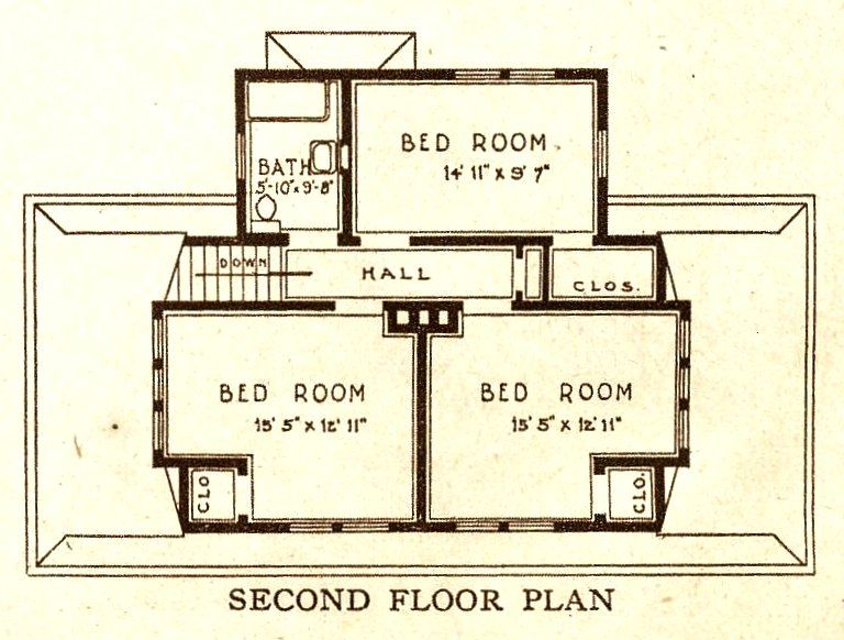 Upstairs, it had three fairly spacious bedrooms.