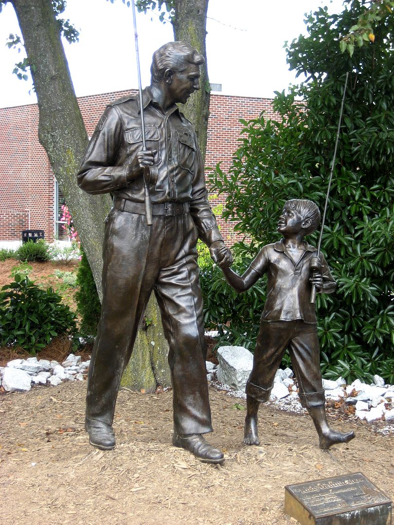 While in Mt. Airy, we visited the Andy Griffith museum. In front of the museum is this delightful statue.