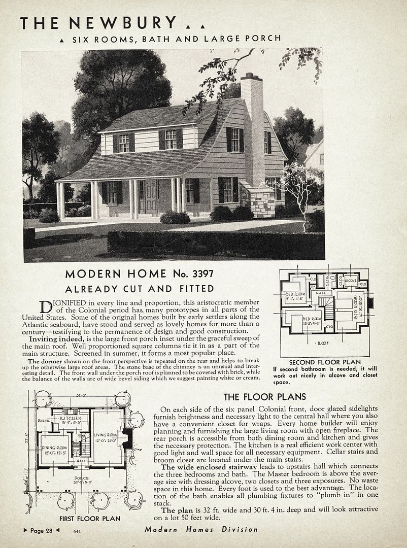 Heres a picture of the Sears Newbury from the 1936 catalog. 