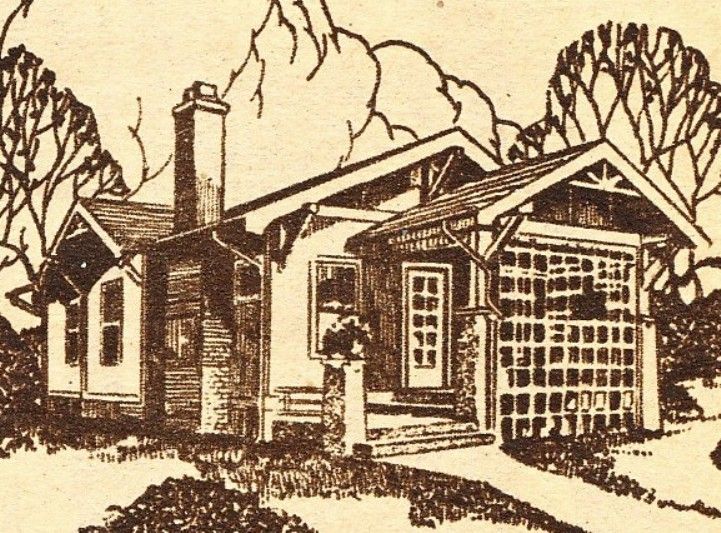 The house that the Kellys are building (with young Jerrys help) is the Sears Clyde, a very modest and popular bungalow.