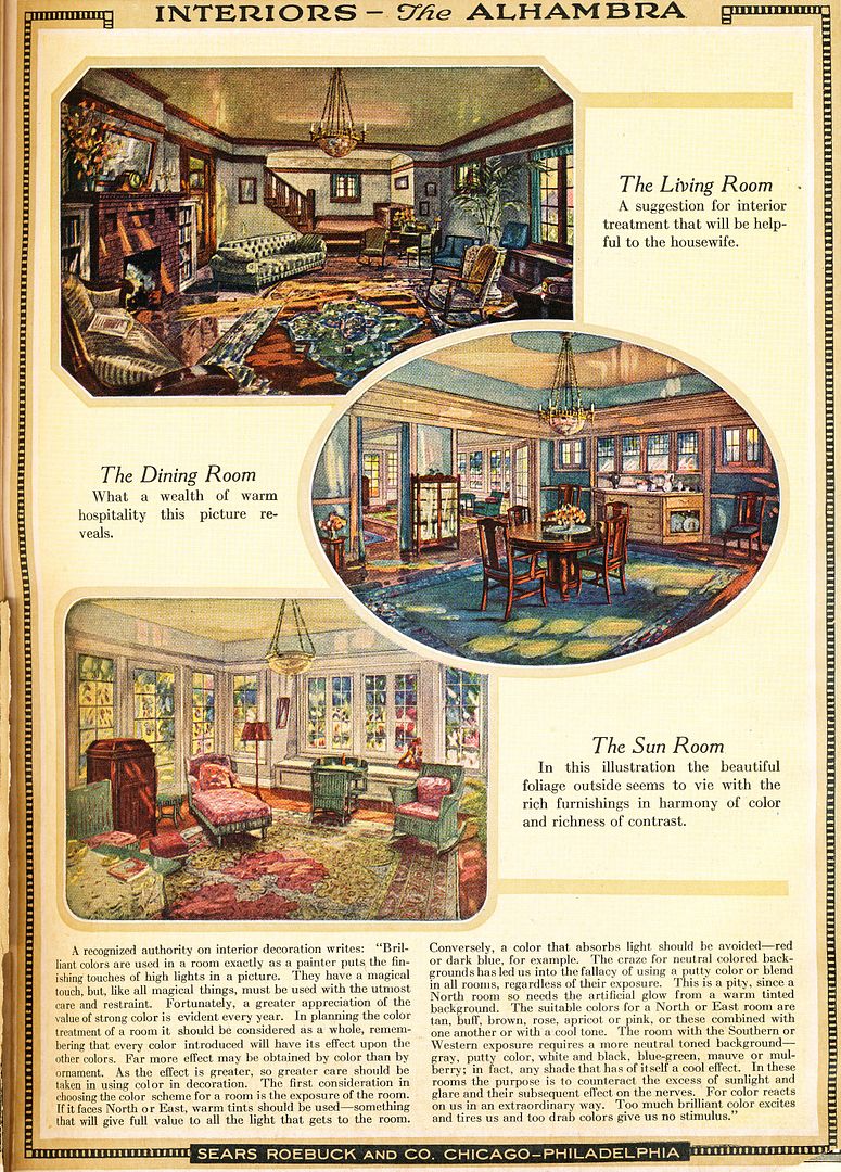Alhambra Interiors - as seen in the 1921 catalog. 