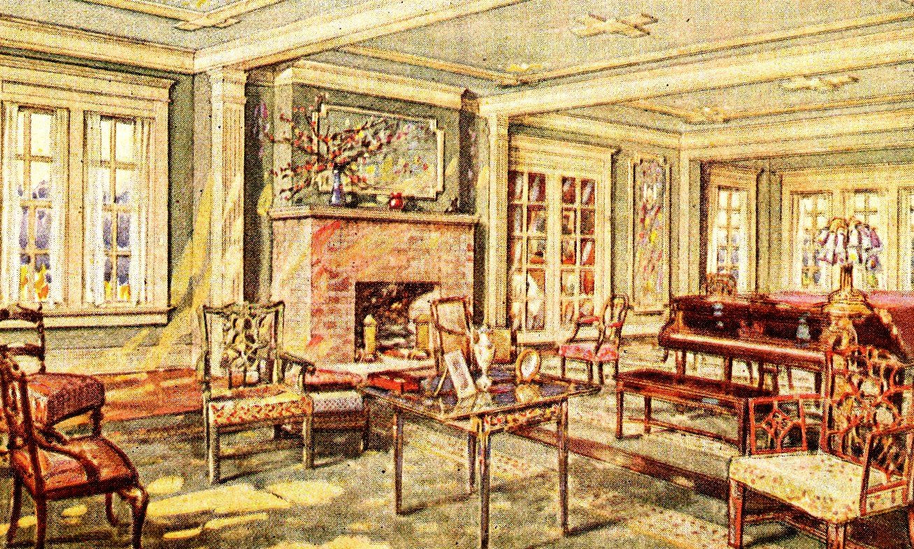 Close-up of the Living Room shown in the 1921 catalog. 