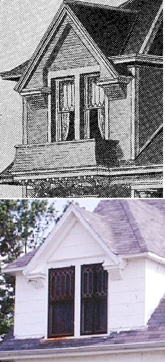 If you compare the 1908 image to the house in Iowa, youll see that the upstairs windows are a perfect match. 