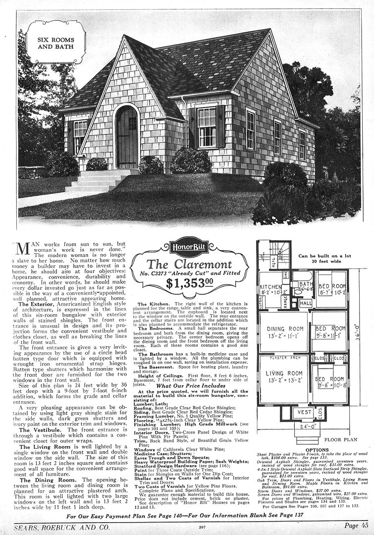 The Sears Claremont appeared in the 1928 catalog. 