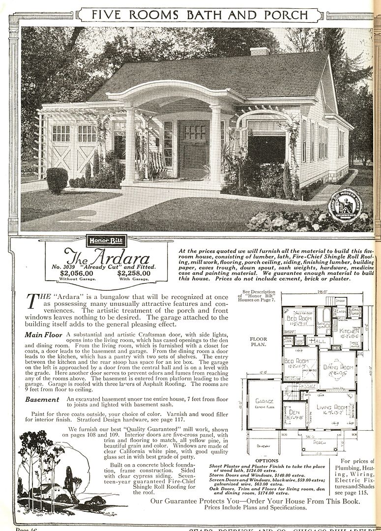 The Ardara first appeared in the 1921 Sears Modern Homes catalog. 