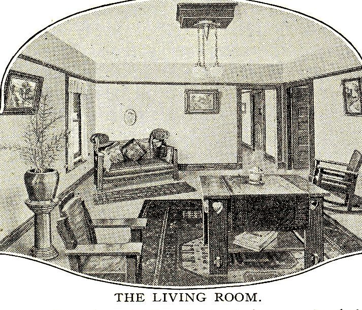 Oopsie, where have we seen this living room before? Why its the same photo as is seen in the 1919 catalog image for The Wayside.