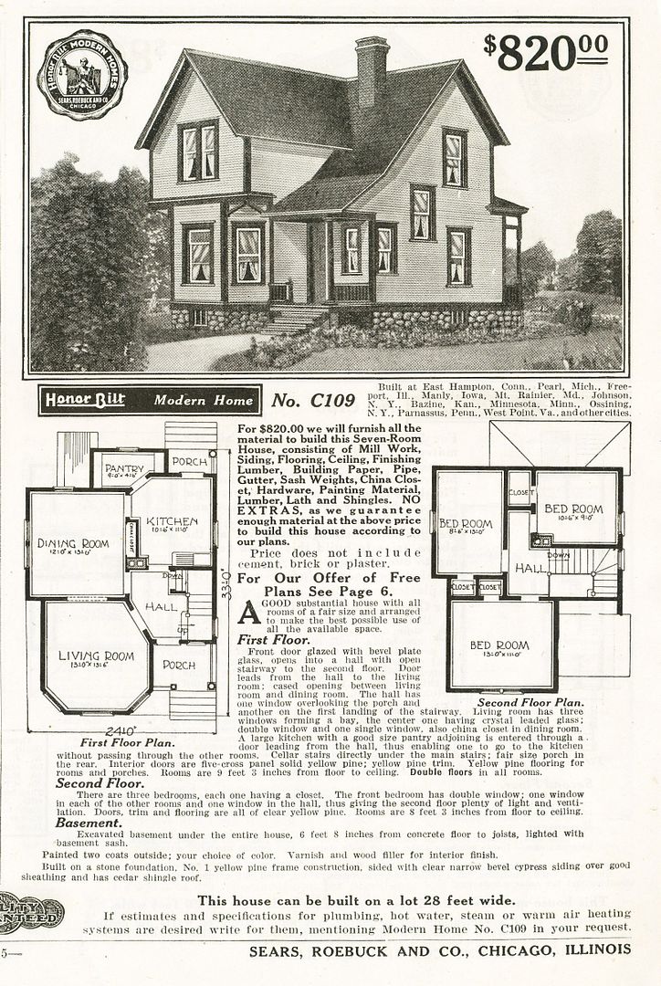 Sears Avoca has seen in the 1916 Sears Modern Homes catalog