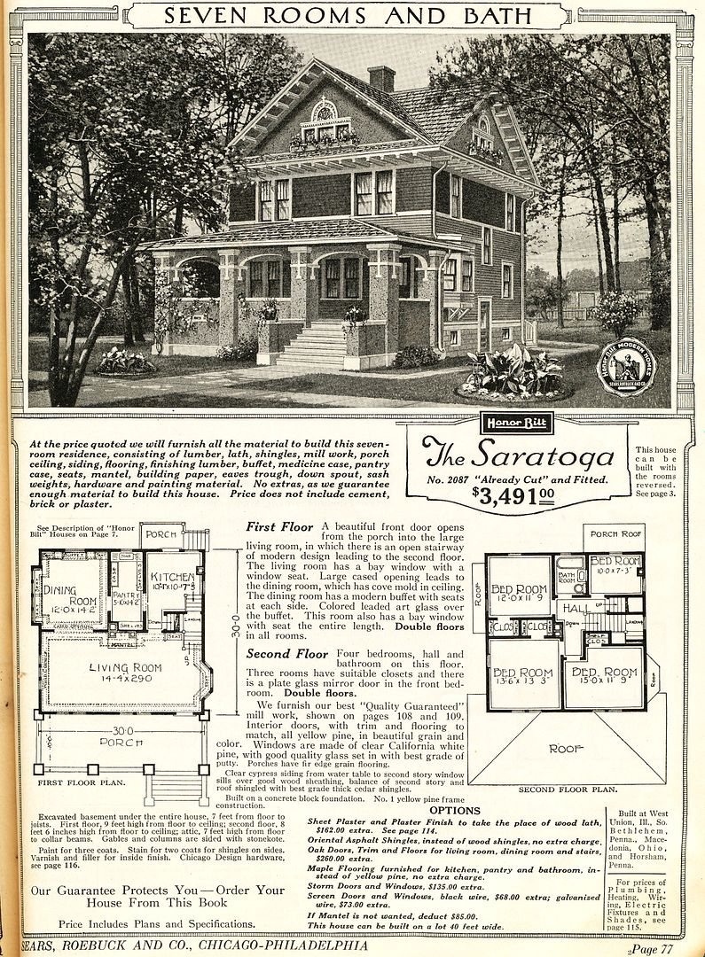 The Saratoga, as seen in the 1921 Sears catalog. 