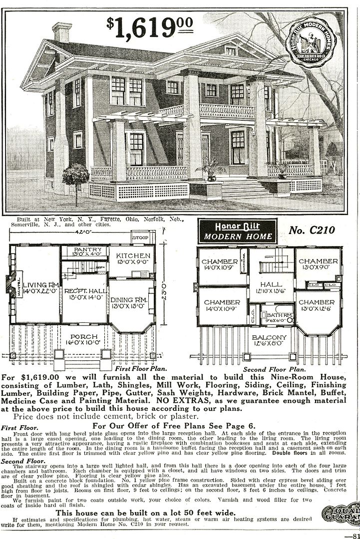 Sears Milton as seen in the 1916 Modern Homes catalog.