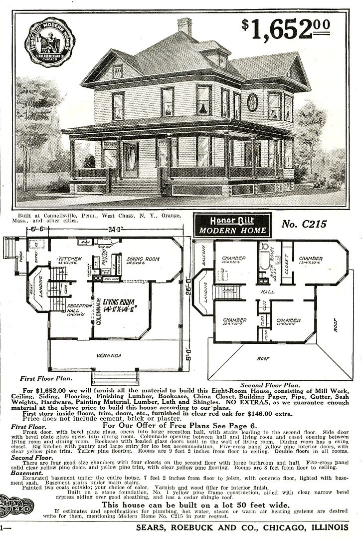 Sears Modern Home #306 as seen in the 1916 catalog.