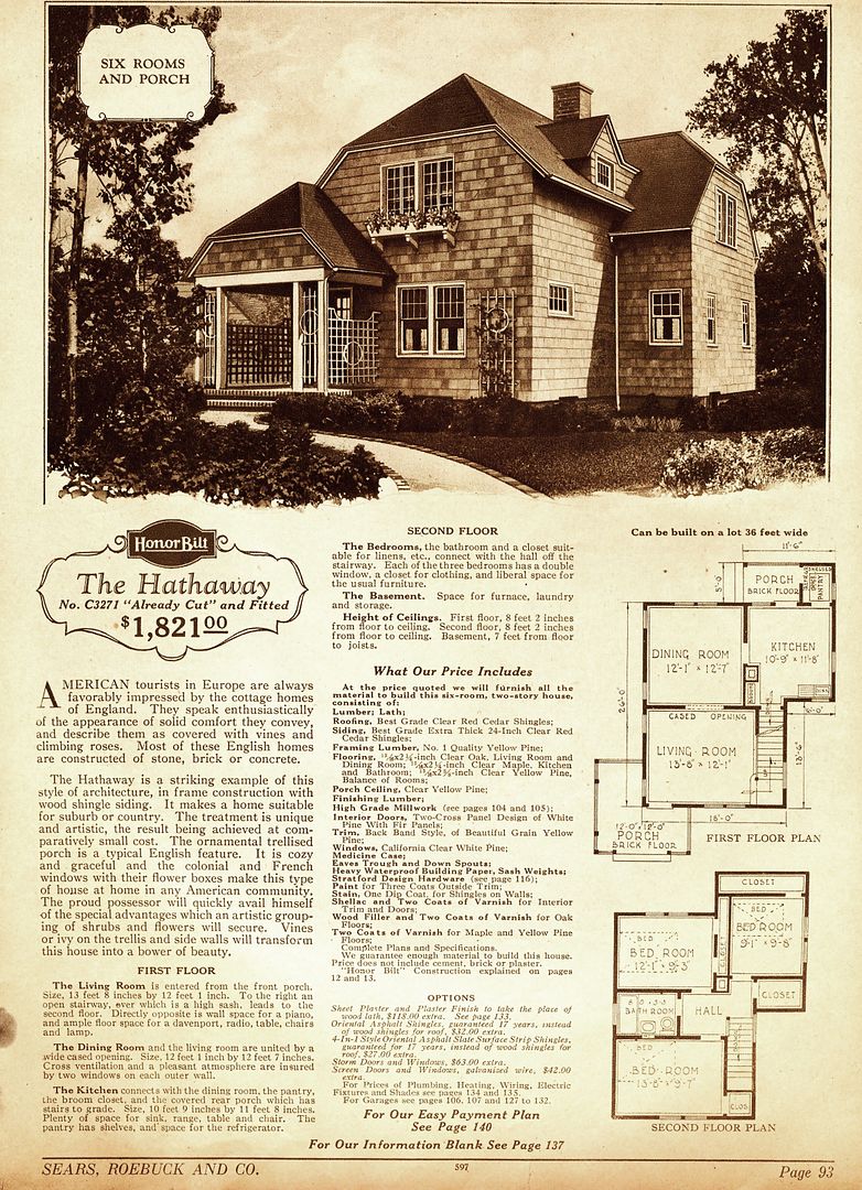 It was also offered in a three-bedroom model (1928). 
