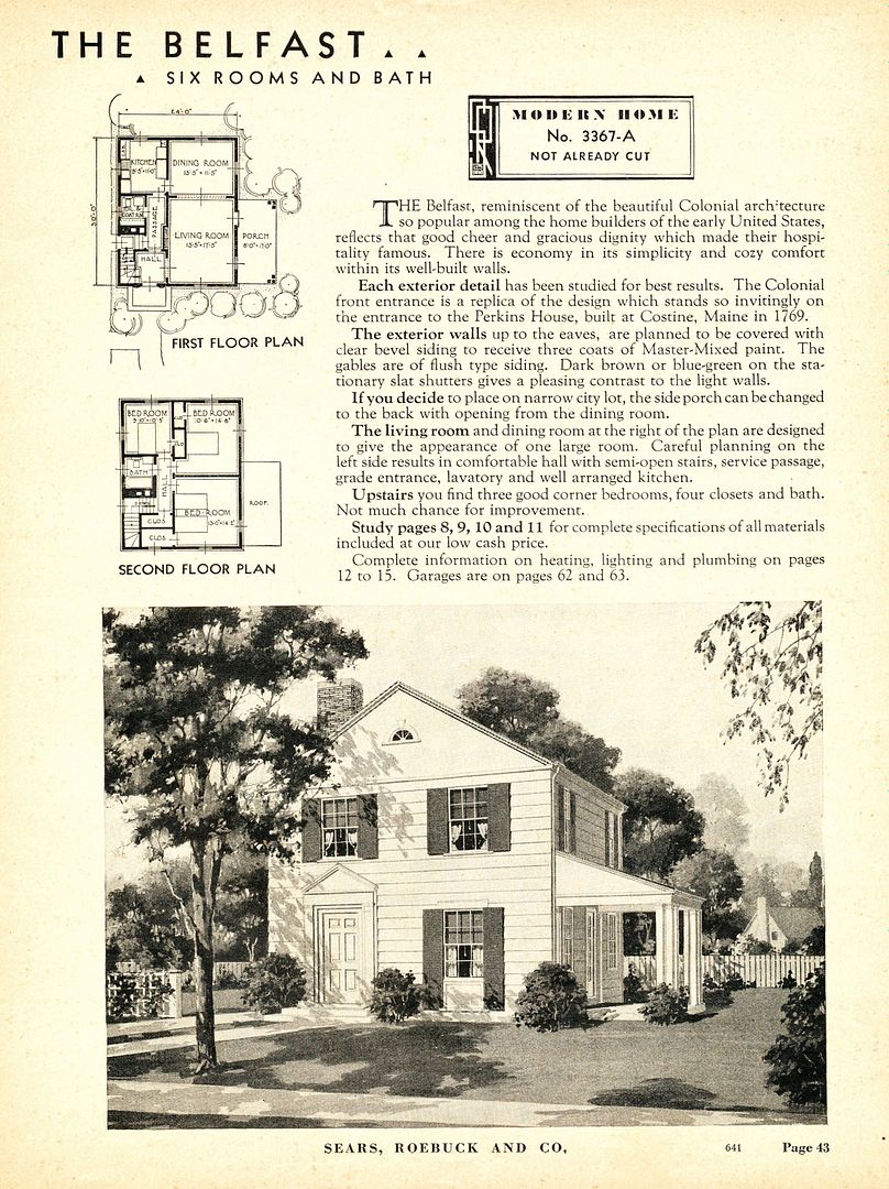 The Belfast was not offered until 1934. The houses in Bucksport were built in 1930.