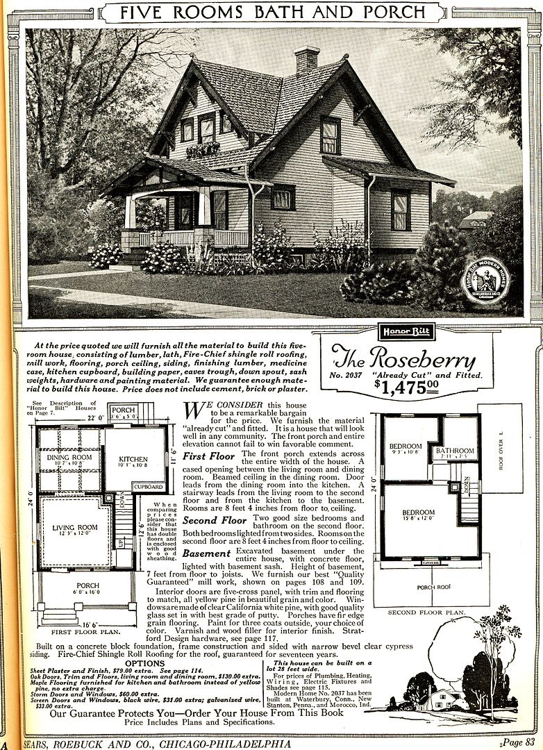 Five years later (1921), the Roseberrys ad had changed very little. . 