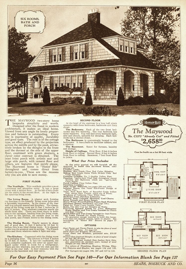 The Maywood was a beautiful, spacious kit home offered by Sears in the late 1920s. 