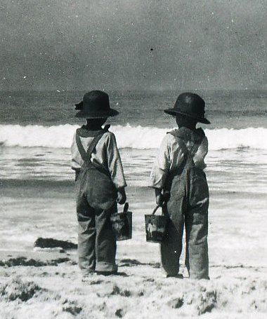 The Muscle Twins at Santa Monica Beach.