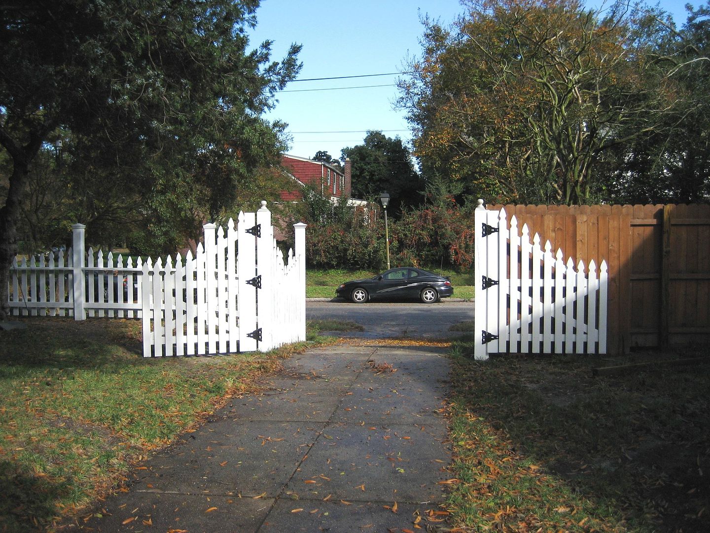 And David built this custom fence around our yard. 