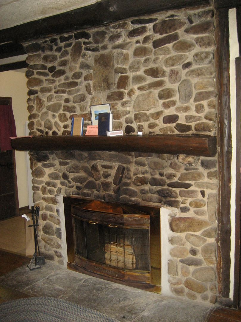Inside, the cabin was just as I had remembered. The cabins were built in the 1930s by the Civilian Conservation Corps. The fireplace was made from native stone from the Blue Ridge mountains.