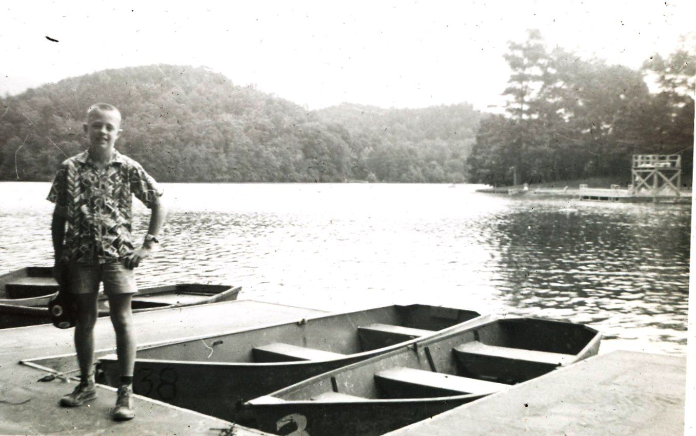 Tommy Fuller - more than 52 years ago - at the boat docks by Douthat Lake. 