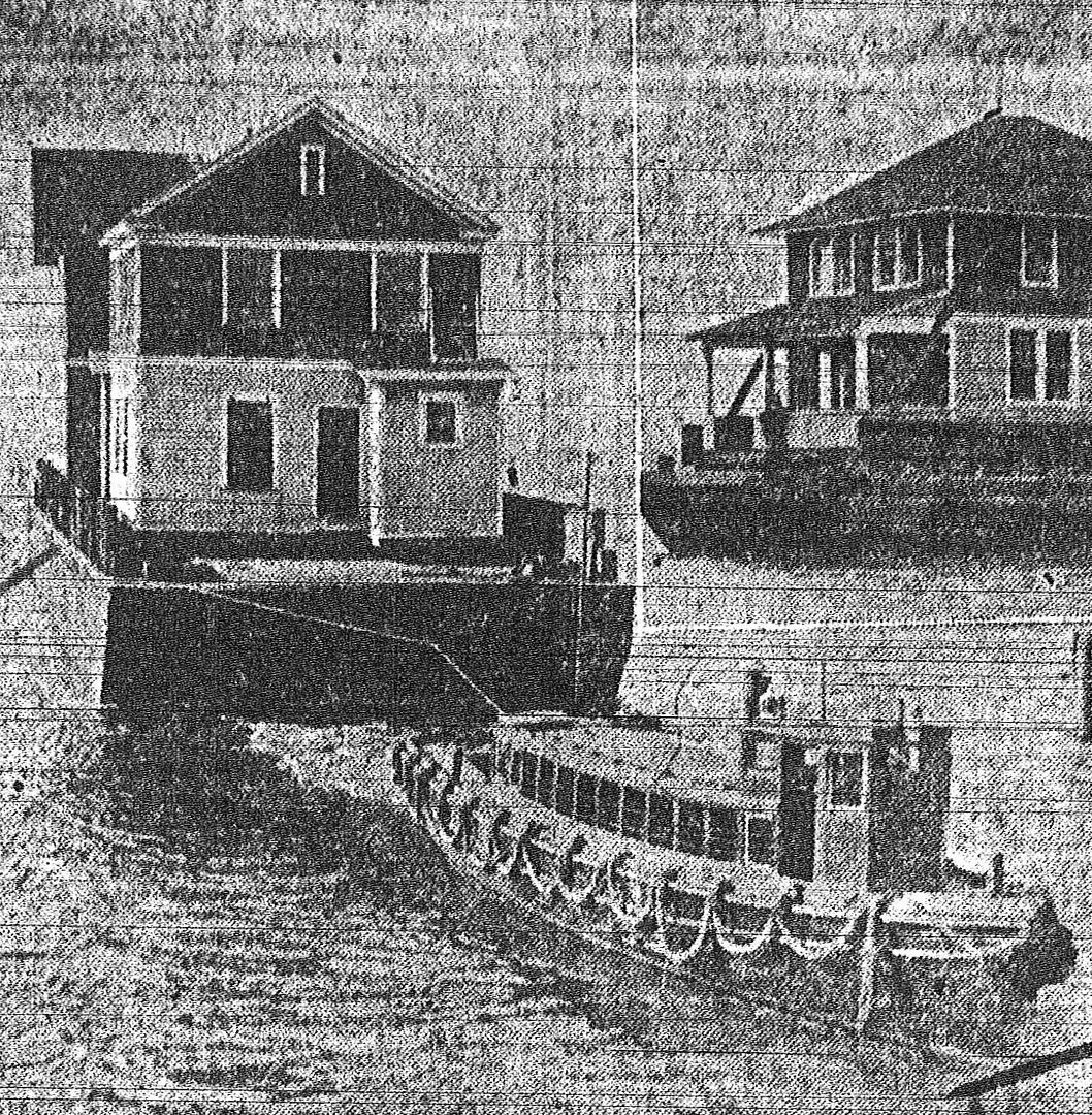 An article in the December 5, 1921 Virginian Pilot shows these two Haskells on a barge, being floated down Tanners Creek and into Norfolk. 