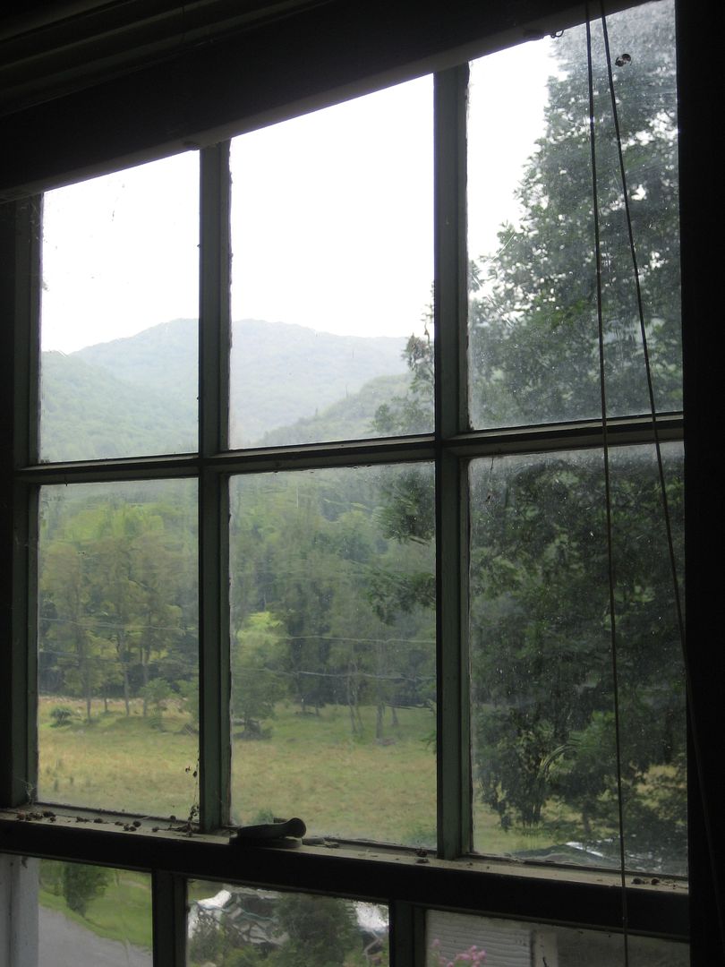 How many schoolchildren gazed out these windows, pining for the end of the day and longing to go play in these mountains!
