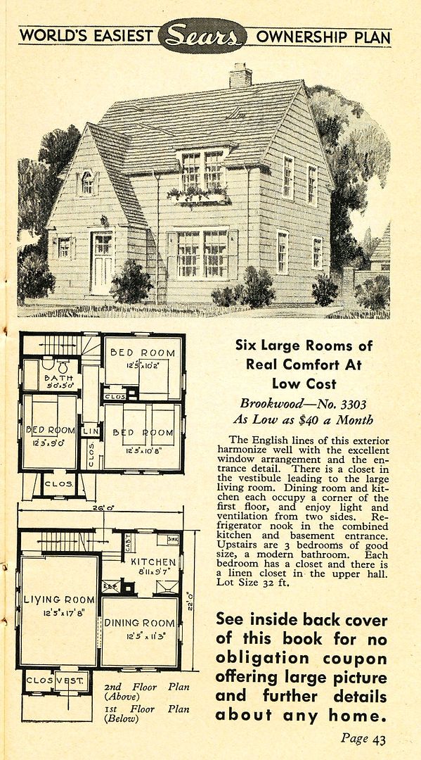 Sears Brookwood, from the 1933 catalog.