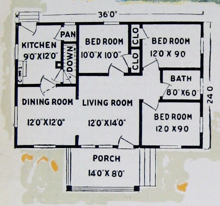 Close-up of the Florences floorplan