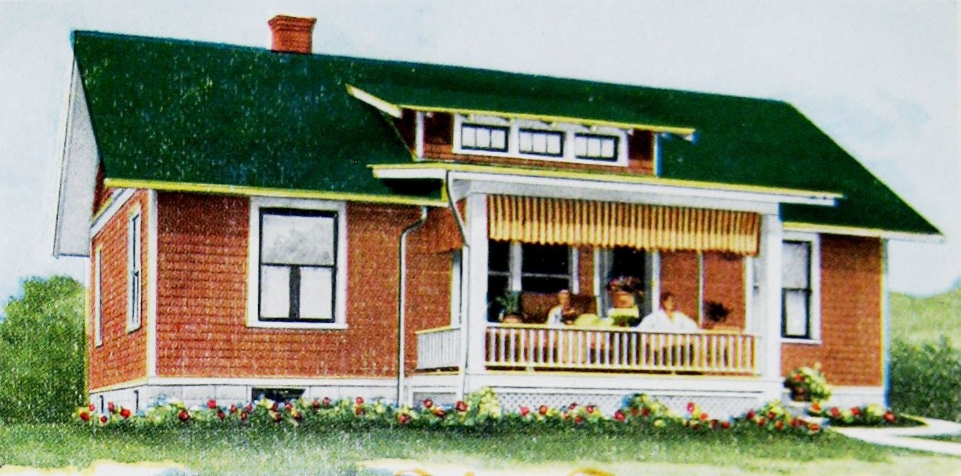 Close-up of the house itself. 