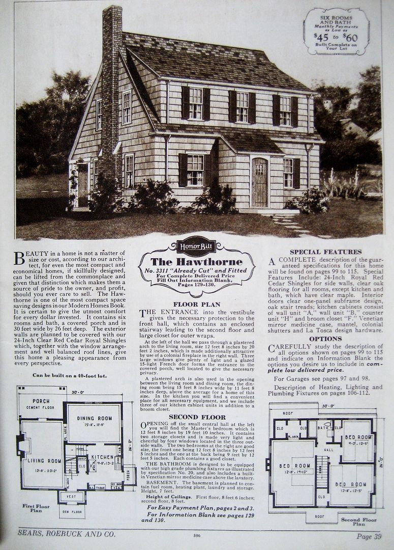 The Sears Hawthorne, as seen in the 1929 catalog.