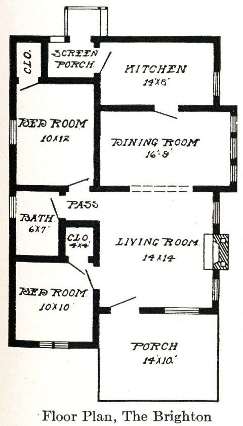 The Brightons floor plan shows an inset wall, which also matches the house on Ramsey Road.